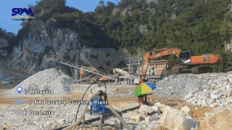 Dolomite Portable Crushing Plant in Malaysia